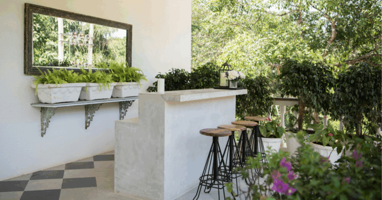 Outdoor patio bar